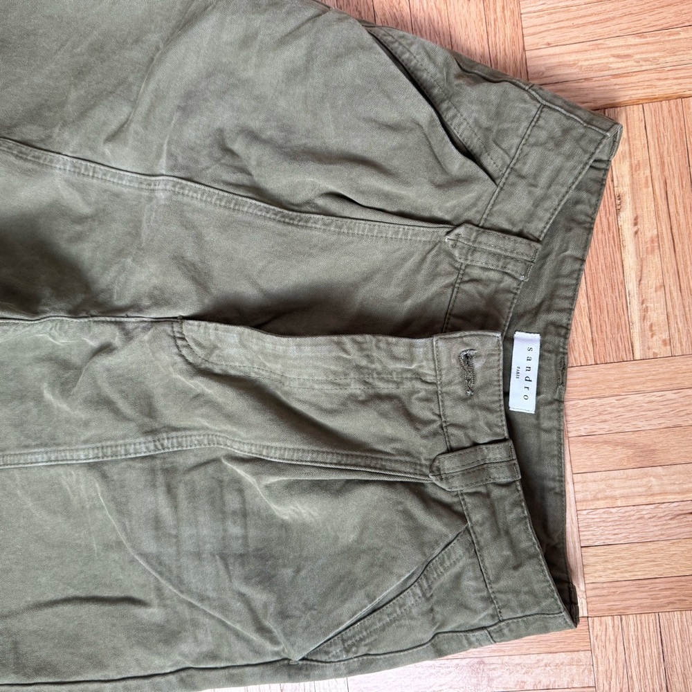 Sandro Olive Trousers